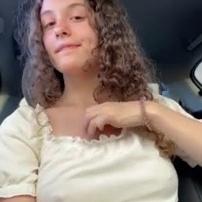 Cutie Showing Her Nice Tits In The Car