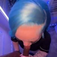 Blue Hair Dwarf Kelsey Sucking Hard Bbc